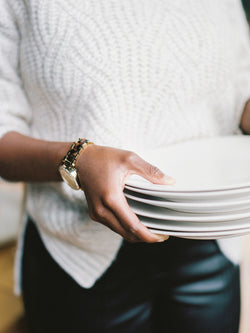 Beautiful wedding reception designed by Whitewood Event with tableware featured by TableMade