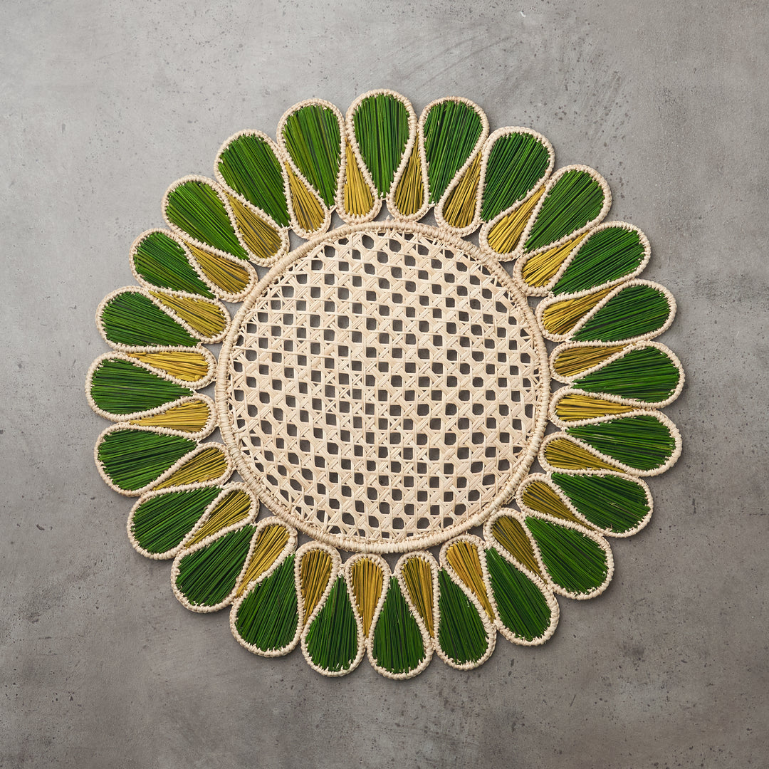 Soleil Fern Green & Olive Charger Mat