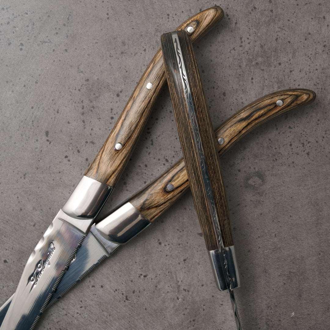 Medium Wood Euro Steak Knife