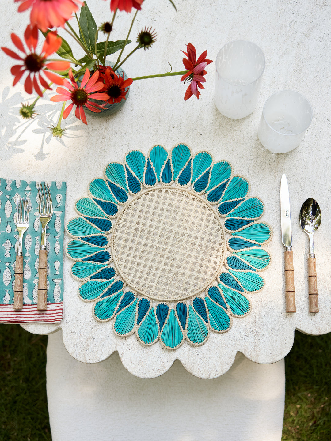 Soleil Aquamarine & Turquoise Charger Mat